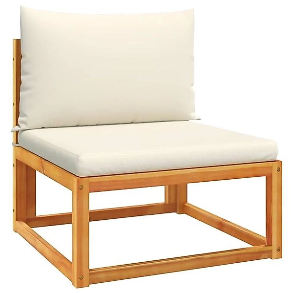 vidaXL Gartensofa ohne Armlehnen mit Kissen Holz Akazie & Seil 4008165 günstig online kaufen