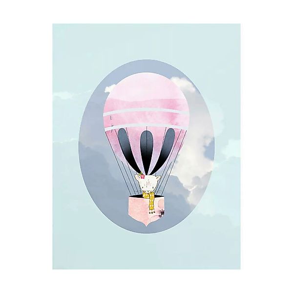 Komar Wandbild Happy Balloon Green Luftballons B/L: ca. 40x50 cm günstig online kaufen