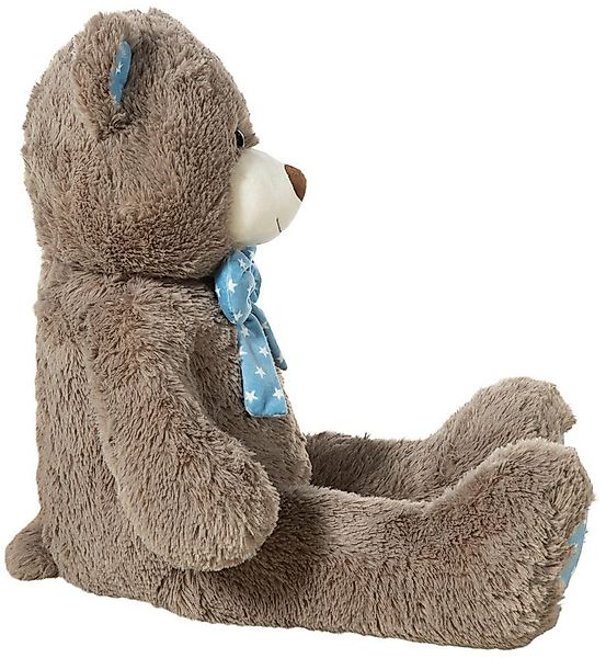 Heunec® Plüschfigur Plüsch Bär Kitt mit Schleife blau 80cm günstig online kaufen