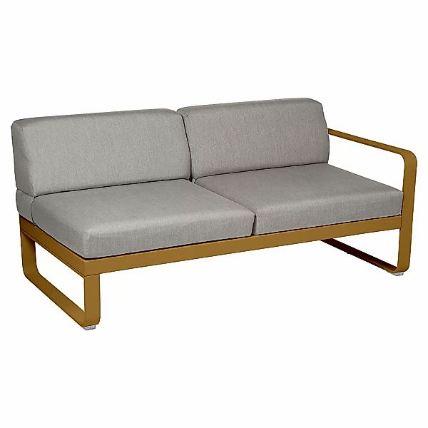 Bellevie Lounge 2-Sitzer Modul D2 Lebkuchen B8 Taupegrau Rechts günstig online kaufen