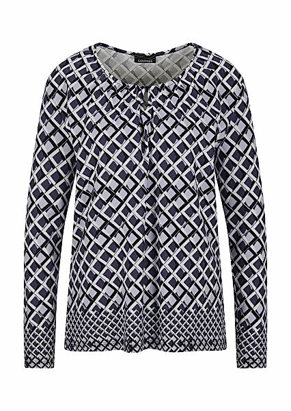 GOLDNER Print-Shirt "Kurzgröße Grafisches Jersey-Shirt mit Rundhals" Bordür günstig online kaufen