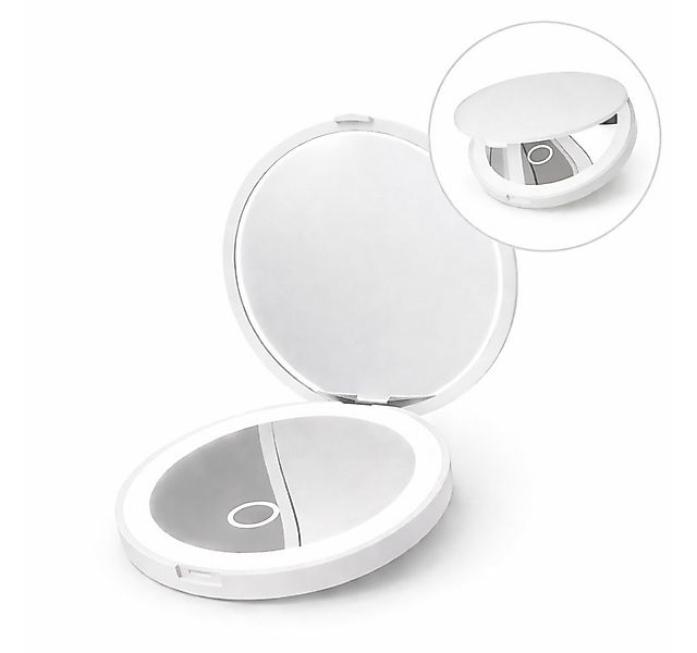 SWGOTA Schminkspiegel Kosmetikspiegel Led Taschenspiegel mit 1X/3×Vergrößer günstig online kaufen