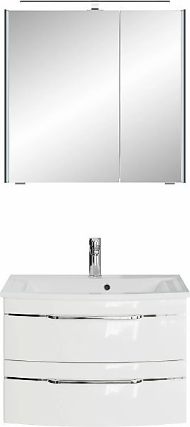 Saphir Badmöbel-Set "Serie 7045 2-teilig Mineralmarmor-Waschtisch mit LED-S günstig online kaufen