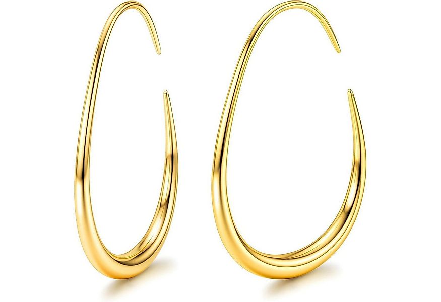 LuxusKollektion Schmuckset Ohrringe Creolen Edelstahl Damen 18 Karat Gold O günstig online kaufen