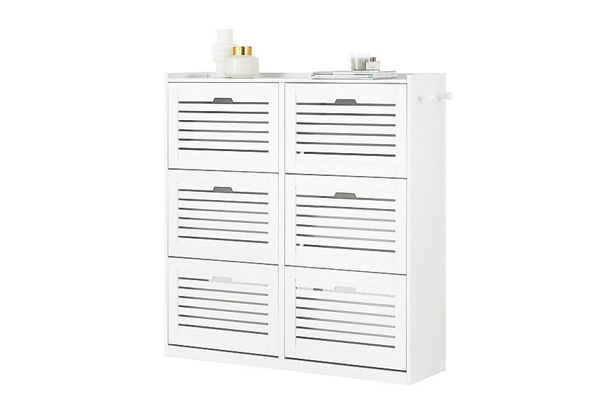 SoBuy Schuhschrank FSR145 Schuhkipper mit 6 Klappen Schuhregal Schuhkommode günstig online kaufen