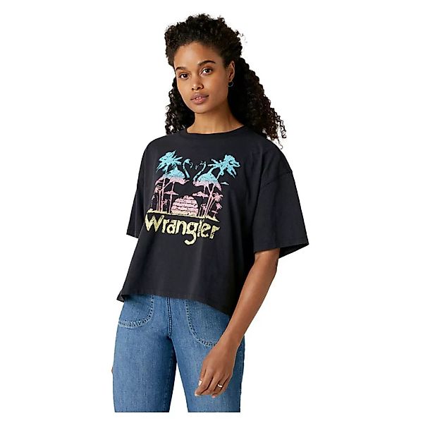 Wrangler Boxy Kurzarm T-shirt XS Faded Black günstig online kaufen