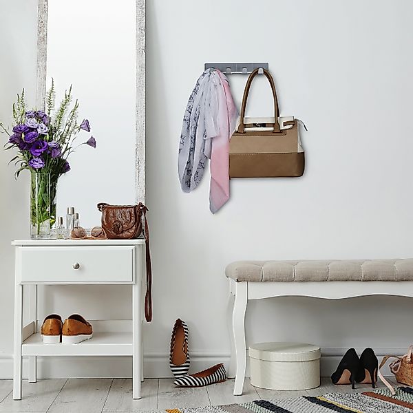 relaxdays Hakenleiste 6 x Hakenleiste selbstklebend günstig online kaufen