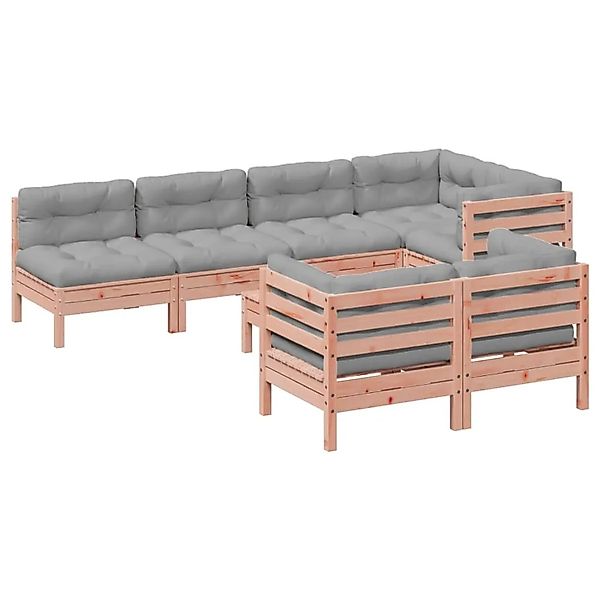 vidaXL 8-Tlg Garten-Sofagarnitur mit Kissen Massivholz Douglasie 3299351 günstig online kaufen