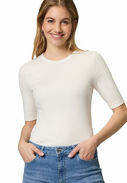 Zero Kurzarmshirt "zero Damen Basicshirt mit Rundhalsausschnitt", (1 tlg.), günstig online kaufen