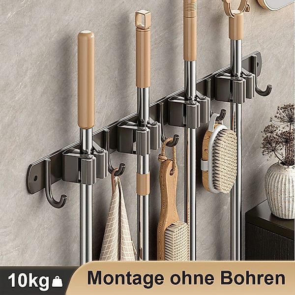 Fanttik Wandhaken Besenhalterung Wand mit 4 günstig online kaufen
