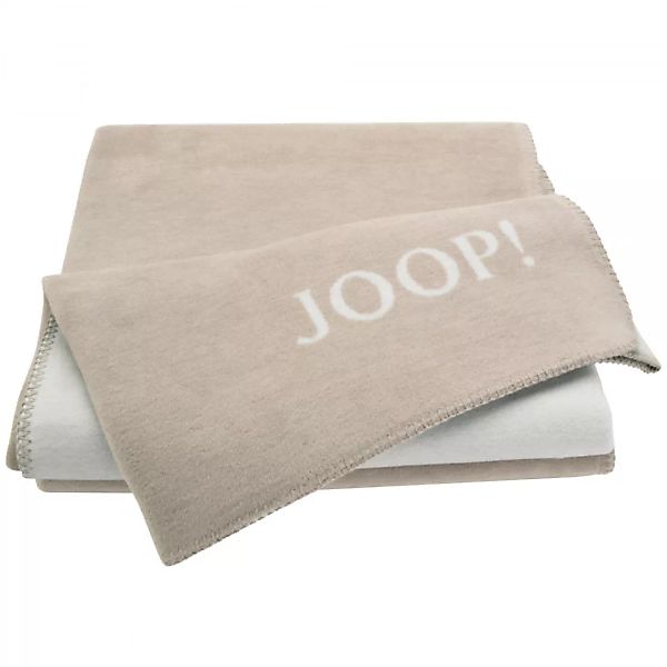 JOOP! Wohndecke Uni-Doubleface - Größe: 150x200 cm - Farbe: Sand-Pergament günstig online kaufen