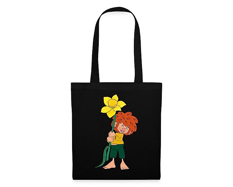 Spreadshirt Henkeltasche Pumuckl Design Mit Gelber Blume Stoffbeutel (1-tlg günstig online kaufen