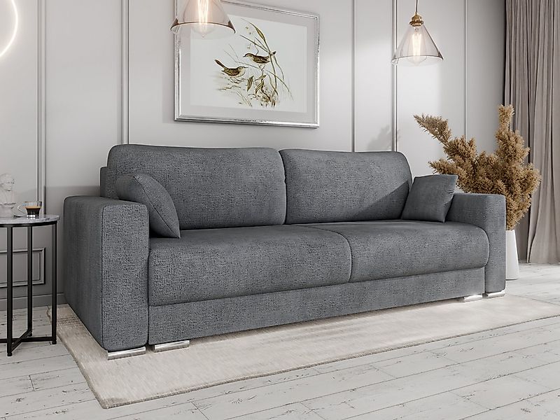 Homesy Schlafsofa CALMA Schlafsofa mit Bettkasten 3-Sitzer modernen Stil günstig online kaufen