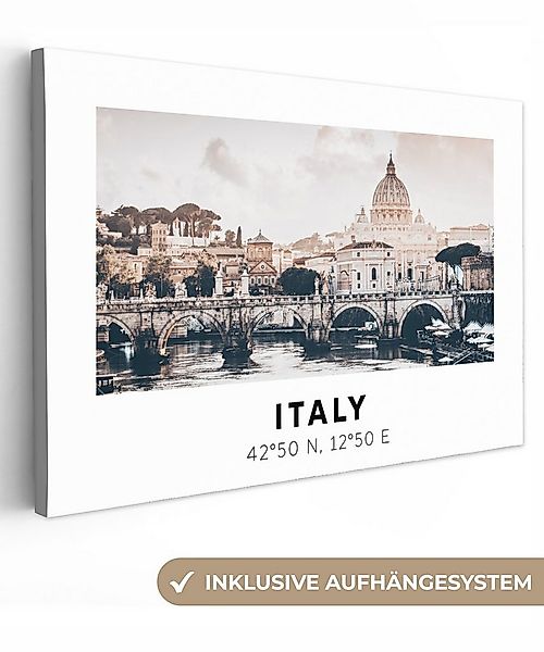 OneMillionCanvasses® Leinwandbild Rom - Skyline - Italien - Sommer, Fotodru günstig online kaufen