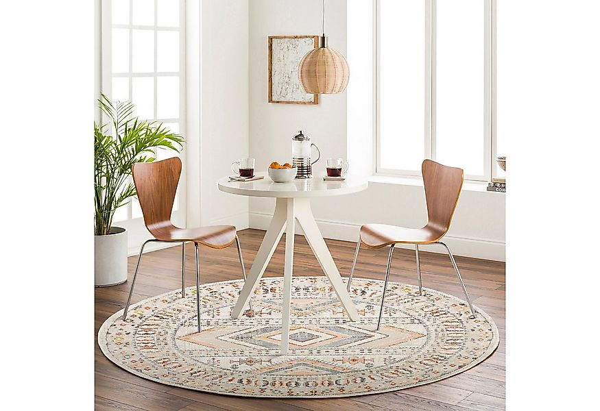 Livabliss Teppich JAIPUR, rund, Höhe: 13 mm, Skandinavischer Teppich, Kurzf günstig online kaufen