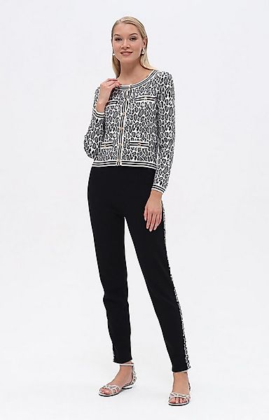 Passioni Strickhose mit seitlichen Leo Streifen günstig online kaufen
