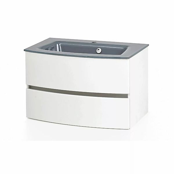 Held Möbel Einzelwaschtisch Salerno 80 cm Weiß Matt mit Softclose günstig online kaufen