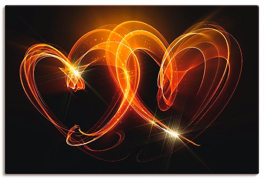 Artland "Verbundenheit" Herzen 1 Stk. tlg. auf Holzrahmen gespannt günstig online kaufen