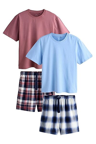 Next Pyjama 2er-Pack gemütliche Schlafanzüge mit kurzen Ärmeln (4 tlg) günstig online kaufen