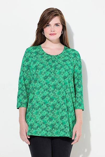 Ulla Popken T-Shirt Shirt Blüten A-Linie günstig online kaufen