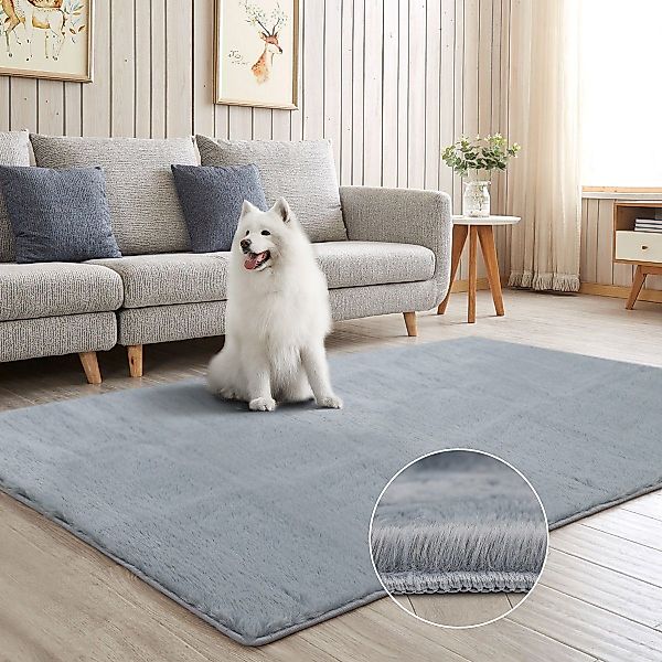 Simloveve Hochflor-Teppich Teppich Wohnzimmer, Shaggy Rugs, günstig online kaufen
