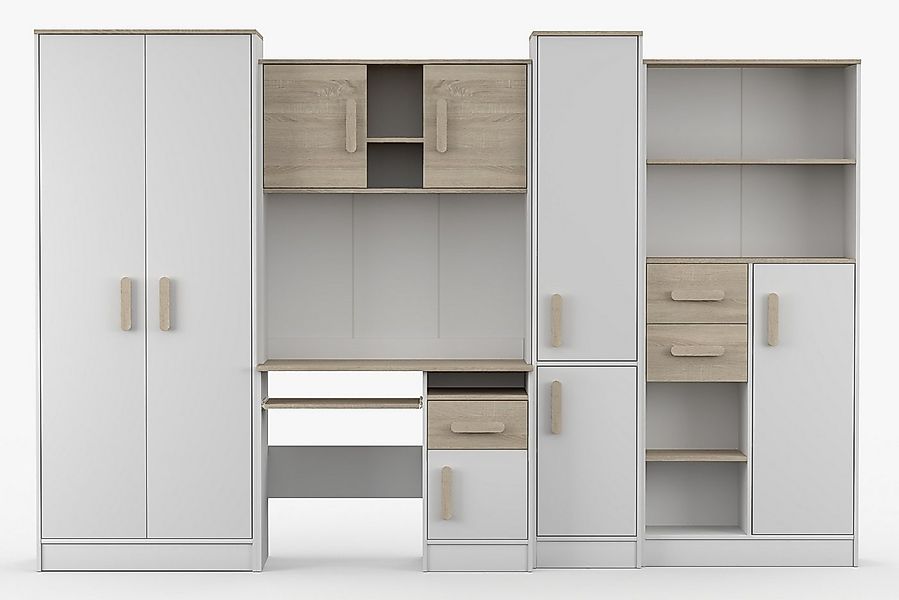 Deine Möbel 24 Jugendzimmer-Set MIKI Jugend-Schrankwand Jugendzimmer Jugend günstig online kaufen