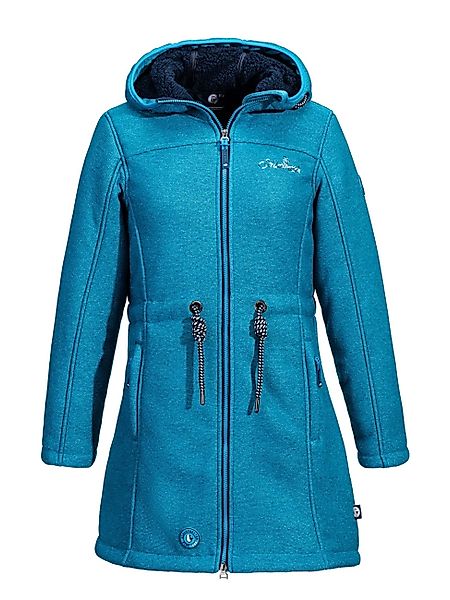Schietwetter Fleecejacke Damen Fleecemantel "Pfauenfeder Pia" günstig online kaufen