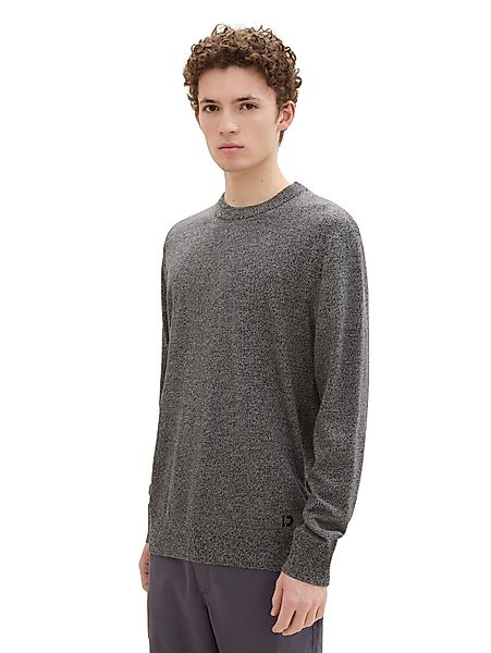 TOM TAILOR Denim Strickpullover in melierter günstig online kaufen