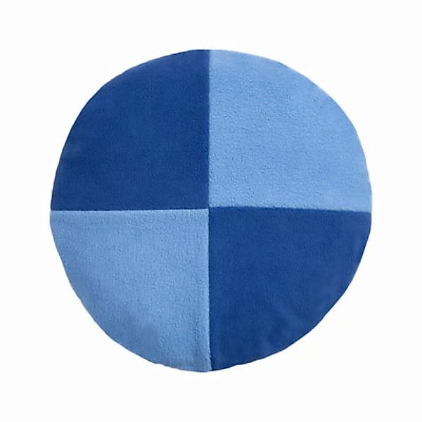 Kissen Frolic textil blau / Ø 40 cm - & klevering - Blau günstig online kaufen