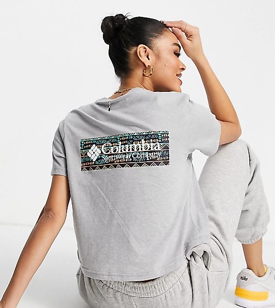 Columbia – CSC River 1/2 – Kurz geschnittenes T-Shirt in Grau, exklusiv bei günstig online kaufen