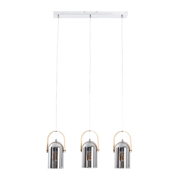 Näve Pendelleuchte Vidrio Silber 141 cm x 11,5 cm 64 cm 3er-Set günstig online kaufen