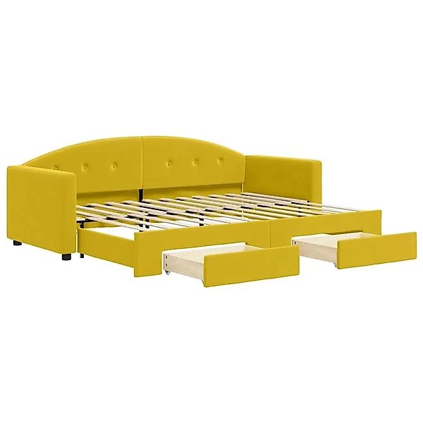 vidaXL Tagesbett Ausziehbar mit Schubladen Gelb 80x200 cm Samt 3197347 günstig online kaufen