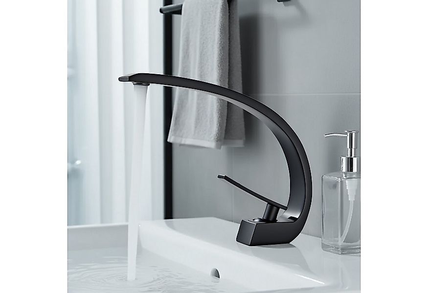 REDOM Waschtischarmatur Wasserfall Badarmatur Einhebelmischer Badezimmer (K günstig online kaufen