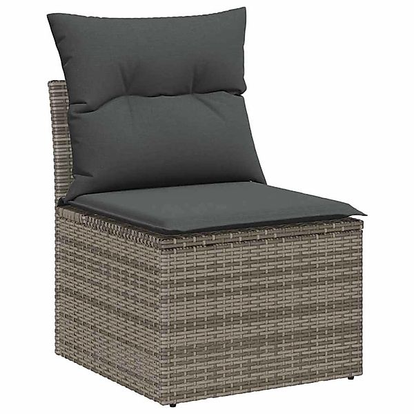 vidaXL Garten-Sofa-Set 8-Tlg Grau Poly Rattan 3347608 günstig online kaufen
