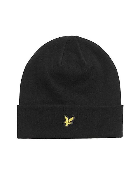 Lyle & Scott Beanie Mütze Lyle&Scott Cotton Merino Beanie breiter Umschlag günstig online kaufen