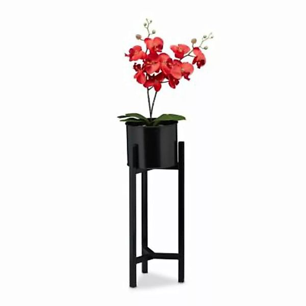 relaxdays Blumentopf Ständer schwarz günstig online kaufen
