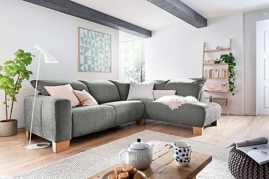 Home affaire Ecksofa "Hörnum bequemes Wohlfühlsofa, Federkern, Breite 281cm günstig online kaufen