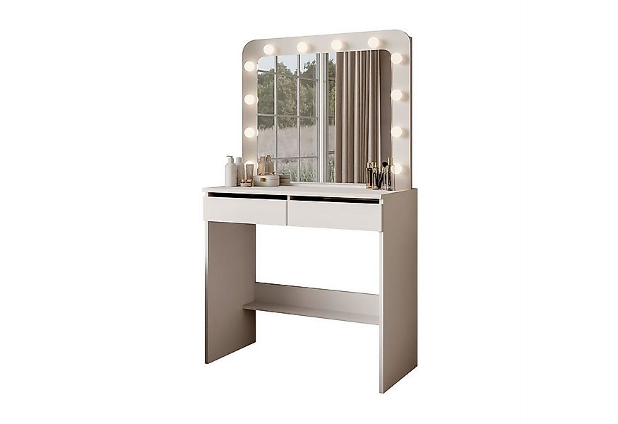 Lookway Schminktisch LUMINE mit Spiegel und LED-Beleuchtung, Breite: 80 cm günstig online kaufen