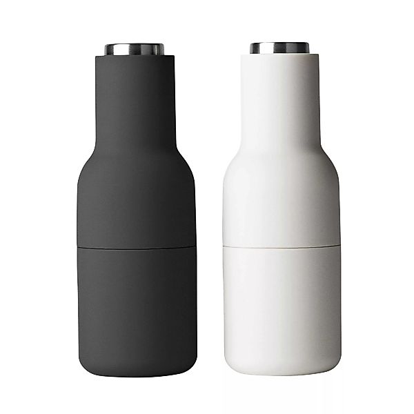 Menu - Bottle Grinder Mühle 2er Set Deckel Stahl - asche /carbon/H 20,5cm / günstig online kaufen