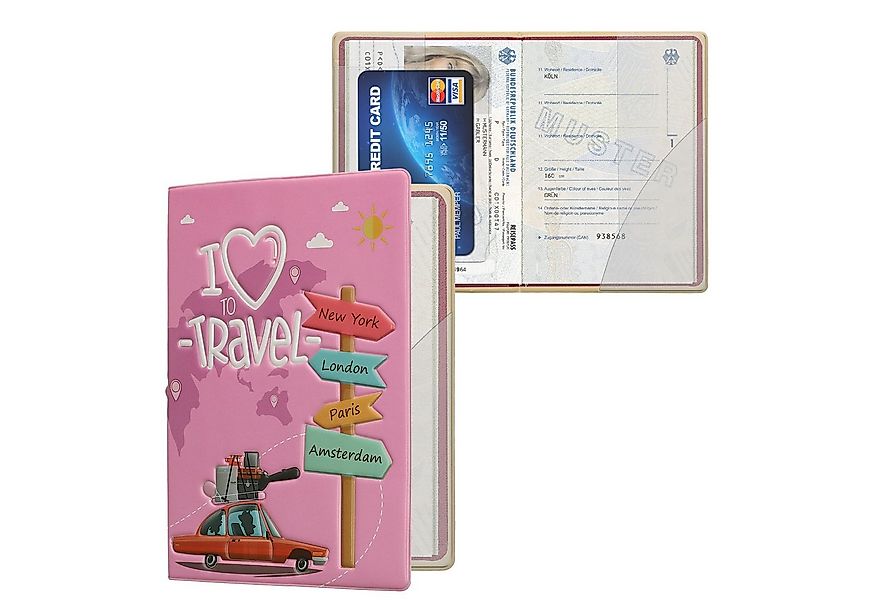 kwmobile Etui Reisepass Kunststoff Schutzhülle Ausweis Hülle Impfpass Schut günstig online kaufen