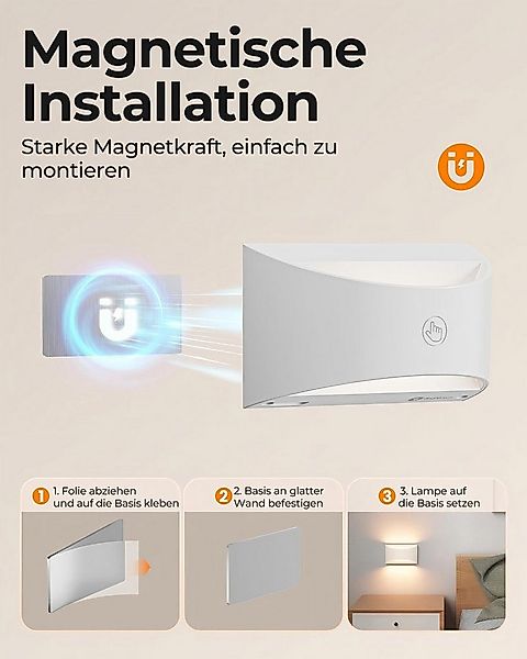 poweradd pro LED Wandleuchte für Innen, LED Wandleuchte kabellos magnetisch günstig online kaufen