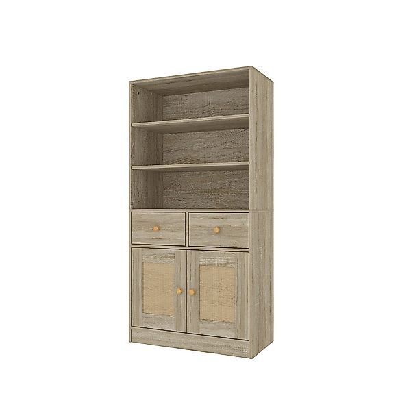 FUFU&GAGA Vorratsschrank Vorratsschrank mit Rattantüren, Beige, günstig online kaufen