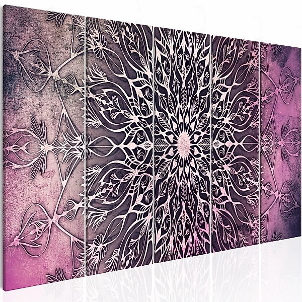 Wandbild - Center (5 Parts) Narrow Pink günstig online kaufen