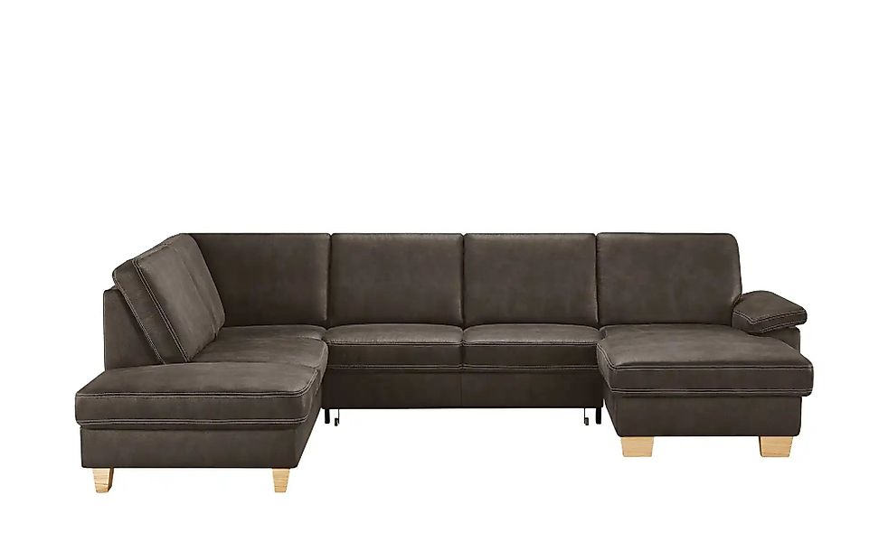 meinSofa Wohnlandschaft Kunstleder Samu ¦ braun ¦ Maße (cm): H: 90 Polsterm günstig online kaufen