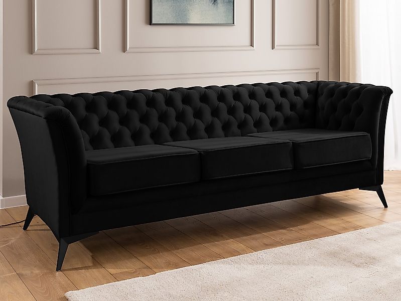 S-Style Möbel Polstergarnitur 3+2 Whitby aus Samt mit goldenen, silbernen o günstig online kaufen