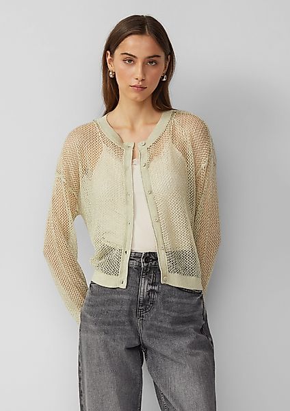 QS Funktionsjacke Jacke in Häkeloptik mit günstig online kaufen