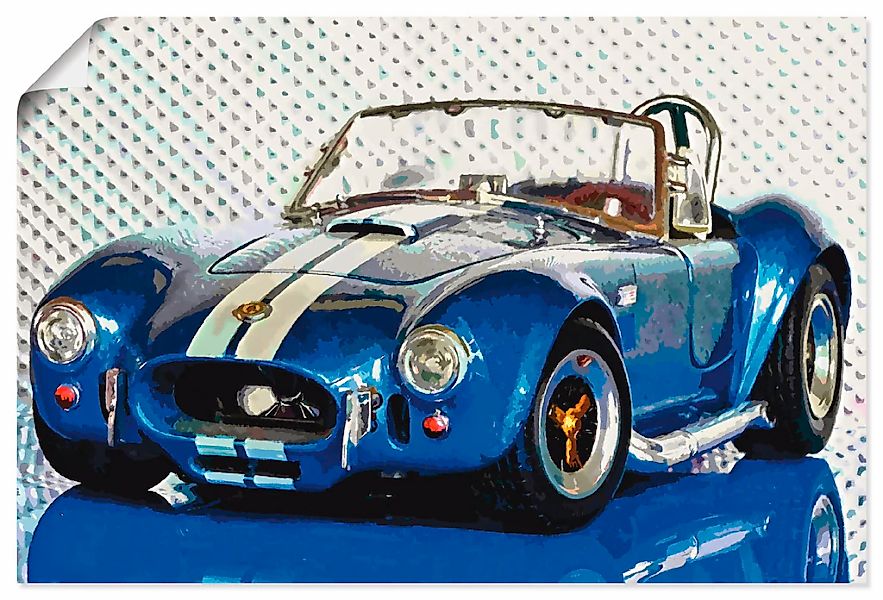 Artland Wandbild "Shelby Cobra blau", Auto, (1 St.), als Leinwandbild, Post günstig online kaufen