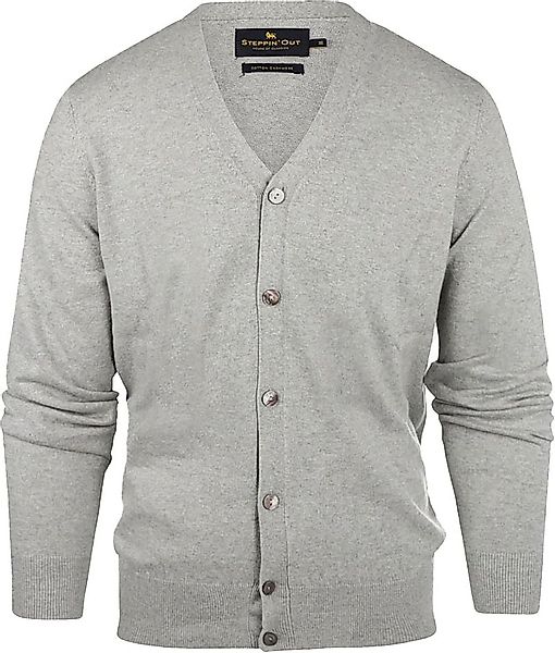 Steppin' Out Strickjacke Cotton Cashmere Melange Grau - Größe 3XL günstig online kaufen