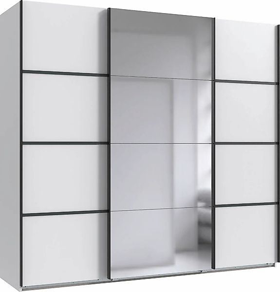 Wimex Schwebetürenschrank "Jork Kleiderschrank mit Spiegel, schwarze Metall günstig online kaufen