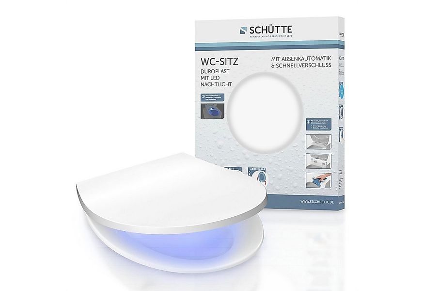 Schütte WC-Sitz, mit LED, Absenkautomatik, Schnellverschluss günstig online kaufen